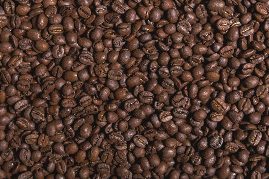 Close-up of roasted coffee beans